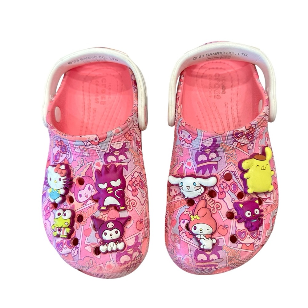 CROCS Pink Sanrio Hello Kitty Clogs Kids Size 10